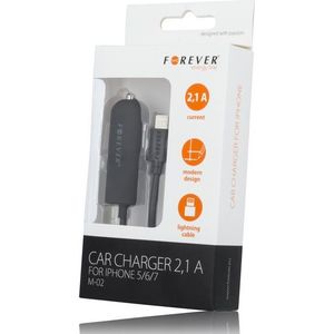 Chargeur de voiture Forever pour iPhone 2.1A M-02 Noir - Product Image 2