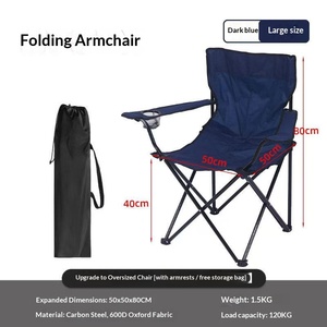 Outdoor Carbon Steel Folding <b>Chair</b> Armchair Foldable <b>Beach</b> & Camping Fishing Picnic <b>Chair</b> <b>Portable</b> Leisure Equipment - Product Image 6