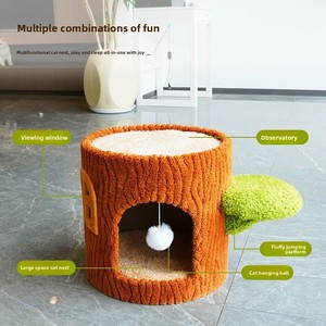 All Seasons Accessible <strong>Cat</strong> Scratcher <strong>Cat</strong> Condo Multi-Layer Wood <strong>Cat</strong> Tree <strong>Large</strong> Sisal <strong>Scratching</strong> <strong>Post</strong> Vertical Climbing Frame - Product Image 3