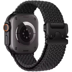 Cinturino per Smartwatch in Nylon Intrecciato con Fibbia a <span class=keywords><strong>Paracadute</strong></span> 42/44/45/49mm per Apple Watch Ultra 3 2 - Product Image 4