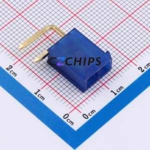 DLL-5569-2AW-GOLD-BL Wire-to-Board Pin Header Bent Lead Through Hole,P=4.2mm Connector 2x1P 4.2mm Right Angle Insert 2P - Product Image 1