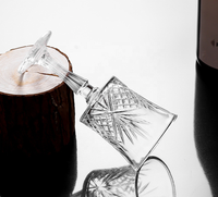 Verre à vin vintage tendance et esthétique, verre à pied multi-usages gravé au diamant pour champagne et cocktails, idéal pour la maison, le bar et les mariages