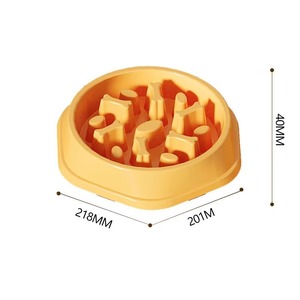 Gamelle anti-glouton pour chiens et chats – Anti-étouffement, alimentation lente, antidérapante en TPE, motif uni, prévient l'enflure, facile à nettoyer, toutes races - Product Image 6