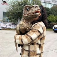 Marionnette de dinosaure réaliste animatronique à commande manuelle pour spectacles sur scène, parcs à thème, événements
