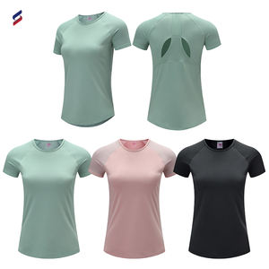 Mulheres Primavera Esportes Ativos Impresso T-<span class=keywords><strong>Shirts</strong></span> para As Mulheres Ginásio Shorts Manga Top Colheita T Shirt Mulheres <span class=keywords><strong>Open</strong></span> <span class=keywords><strong>Back</strong></span> Yoga Top T-Shirt F237 - Product Image 1