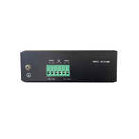 Din Rail mount 1 GE Fiber 8 GE port tembaga PoE DC 48V tidak terkelola Industri Gigabit Ethernet Switch ketersediaan stok