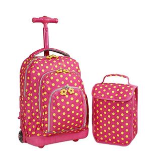 Commercio all'ingrosso a buon mercato Trolley per bambini zaino con borsa da pranzo <span class=keywords><strong>Anime</strong></span> impermeabile modello ruote Trolley per uso scolastico per le ragazze - Product Image 1