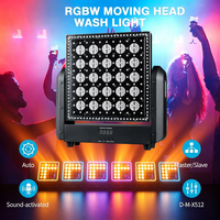 Projecteur LED mobile 25x5W RGBW DMX512 à activation sonore, fonction automatique, stroboscope, pour scène, mur, discothèque, KTV, mariage
