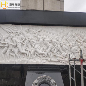 Esculturas de relieve en piedra Jiahua, figuras del Ejército Rojo, Guerra de Resistencia, diseño chino - Product Image 4