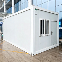 Rumah Kontainer Modular 20ft, Kabin Kecil yang Dapat Dilepas, Bernapas, Modern, untuk Apartemen, Kantor, Gedung, Sekolah, Ruang Tamu