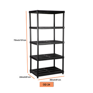 Étagères de stockage robustes à cinq niveaux pour entrepôt, 91x61x191 cm, pour garage, outils et fournitures, Rhin-Nord-Westphalie - Product Image 3