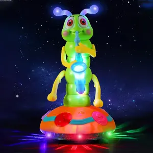 Factory Cheap Price Electronic Toys Swing Saxophone Caterpillar Toy Baby Light Musical Dancing Electronic Toys For Kids