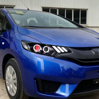 Ensemble de phares LED pour Honda Fit GK5 2014-2020, style Mustang, projecteur laser, œil de démon, clignotant séquentiel