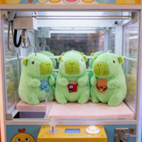 Peluche Capybara Vert Adorable Ultra Douce Rembourrée en Coton PP Jouet Anti-Stress Cadeau d'Anniversaire pour Enfants