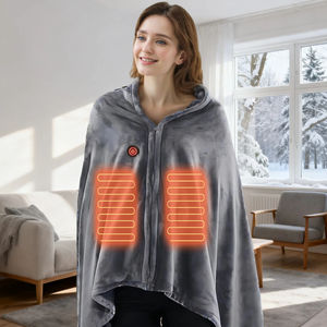 Couverture chauffante électrique portable USB personnalisable avec logo, châle enveloppant avec fermeture éclair, <span class=keywords><strong>poncho</strong></span> pour le bureau et les femmes - Product Image 1