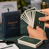 Cartes à jouer promotionnelles personnalisées Jinayon pour tournoi de golf, jeu de cartes en papier couché 300g avec feuille de cuivre mate, cadeau événementiel