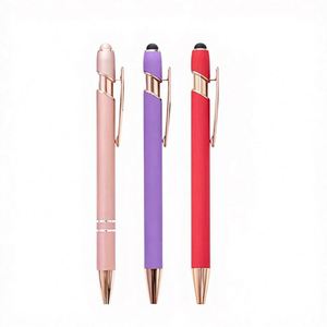 1.0MM Ballpoint <b>Pen</b> Press Aluminum Body Multifunctional Touch Screen <b>Pen</b> Business Enterprise Customized LOGO Wholesale - Product Image 1