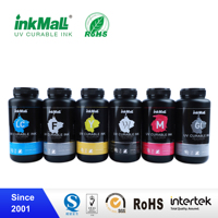 InkMall vivo duro de color Led UV de tinta para Konica 512 / 512i plana UV impresora de inyección de tinta utilizada para la caja del teléfono celular de impresión