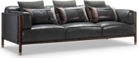 Ensemble de meubles de salon en cuir véritable, nouveau style chinois, modèle canapé