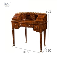 Bureau de secrétaire de luxe EKAR Buckingham Heritage |   Bureau d'écriture de style anglais sculpté à la main |
