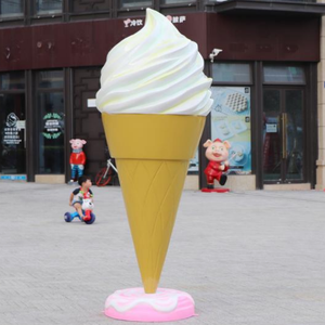 New Arrival Resin Food Statue Fiberglass Ice Cream <b>Sculpture</b> for Outdoor Decor - Product Image 2