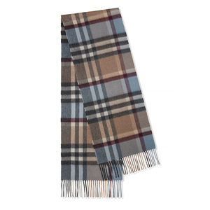 纯羊绒编织拉丝格子围巾男士披肩格子呢格子格子呢来样定做羊毛奢华 - Product Image 3