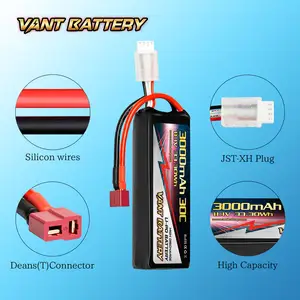 Vant 3S Many Cycles Uav Drone Lithium Battery 3000mah 11.1V 30C For Rc Car/Agricultural UAV/multi-axis Uav