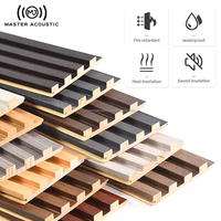 MJ MASTER ACOUSTIC Revêtement mural moderne pour chambre à coucher, design intérieur, panneau acoustique rainuré solide, absorption du son, lattes murales en bois