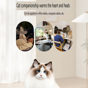 Cama de escritorio suave para gatos, nido para 3 gatos, cómoda hamaca para gatos, para rotación de escritorio, altura ajustable, cama interior para gatitos - Product Image 6