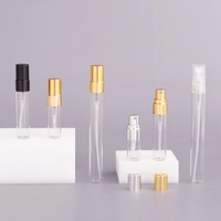 Bouteille de parfum en verre à paroi épaisse de haute qualité avec couvercle à sertir en aluminium 2ml 3ml flacon de pulvérisation de pompe de test 5ml 10ml capacité quantité minimale de commande 100 pièces