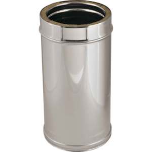 ÉLÉMENT DROIT MT1 Tuyaux d'échappement DOUBLE PAROI Diamètre intérieur 150mm Diamètre extérieur 200mm - Product Image 1