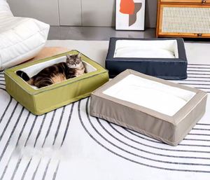 A Solid Rectangle Anti-slip Waterproof Eco-friendly Modern Fashionable and <b>Comfortable</b> Indoor Cat Dog Pet <b>Bed</b> for All Seasons - Product Image 2