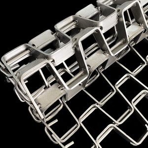 फ्लैट तार कार्बन स्टील चेन संचालित स्टेनलेस स्टील हनीकॉम्ब कन्वेयर बेल्ट - Product Image 4