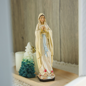 재고 상품 가톨릭 종교 조각상 레진 기독교 미니어처 성모 마리아 루르드 성모상 주문 제작 조각상 - Product Image 3