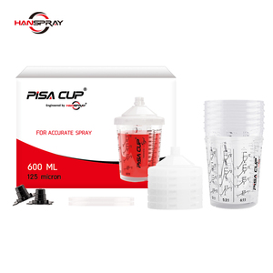 Macchina corpo gravità tazza mangime vernice Spray pistola plastica PISA tazze miscelazione aria Spray Auto - Product Image 3