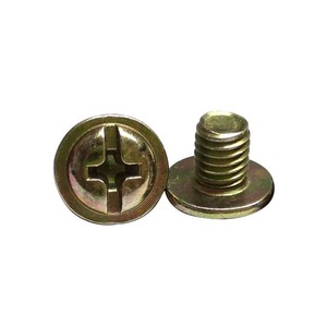 Vis de machine à tête cylindrique fraisée M3 M4 M5 DIN967 en acier au carbone zingué SS304 avec collier - Product Image 1