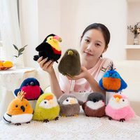 Jouet en peluche en gros : perroquet cajou et hibou, jouet de poche, jouet en peluche kiwi pour enfants, perroquet pour bureau