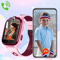 Montre connectée pour enfants 4G D63 avec appel vidéo, bouton SOS, positionnement LBS+Wifi, étanche, surveillance parentale, montre connectée D63 pour enfants