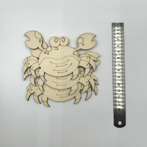 KingWin – découpes artisanales en bois de dauphin, 15cm, pour enfants, décoration à peindre soi-même, animaux marins, copeaux de bois pour projets artistiques faits à la main - Product Image 2