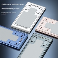 Support de téléphone et tablette de bureau télescopique multi-engrenages réglable, pliable, antidérapant, en alliage d'aluminium de qualité supérieure