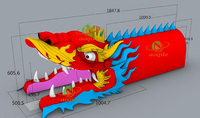 Tunnel d'entrée de dragon gonflable Tunnel d'entrée de dragon gonflable d'événement personnalisé