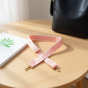 Correa de tela rosa de 4 cm con letras inglesas para bolso, correa para el hombro - Product Image 2