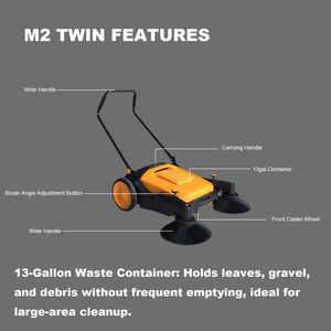 حالة جديدة دليل المشي وراء الصقل الكلمة الغسيل اليد دفع مكنسة قابلة للطي للمستودع - Product Image 3