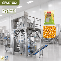 Automatische 520D Verticale Verpakkingsmachine 50g-2kg 4-kops weegschaal patroonhopper voor graan, gedroogd fruit, snoep, voedsel, korrelige verpakkingen