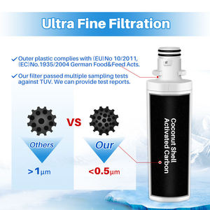 Bringpure 6-tháng than hoạt tính lọc nước yếu tố 300 GPD Tốc độ dòng chảy dễ dàng cài đặt dễ dàng làm sạch cho hộ gia đình sử dụng - Product Image 2