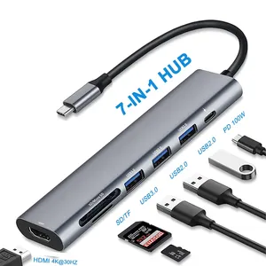 USB-концентратор 4K 60 гц 30 Гц Тип C к HD 2,0 RJ45 USB 3,0 PD 100 вт адаптер для Macbook Air Pro iPad Pro M1 аксессуары для ПК USB-концентратор