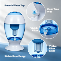 Pot purificateur d'eau à gravité avec cartouche, sans BPA, distributeur de filtre à eau minérale, filtre à eau à gravité pour eau potable