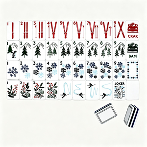 Set di Tessere Mahjong Americane in Acrilico di Lusso a 5 Strati, 160 Tessere, Pieghevole e Portatile, per Scultura sulla Neve, Resistente all'Acqua - Product Image 2