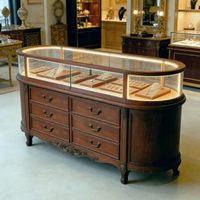 Vitrine à bijoux en bois sur mesure GZowin avec éclairage LED en verre, étanche, durable, dimensions personnalisables et finition haut de gamme