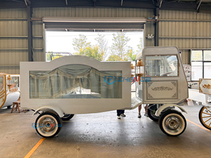 Voiture funéraire élégante blanche artisanale, voiture funéraire électrique moderne classique sur mesure à vendre, accessoires de voiture funéraire - Product Image 3